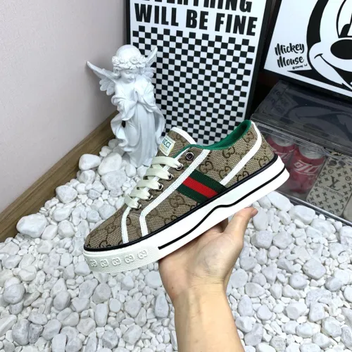 Gucci Canvas Green Tennis 1977 Print Sneaker Canvas Printed
