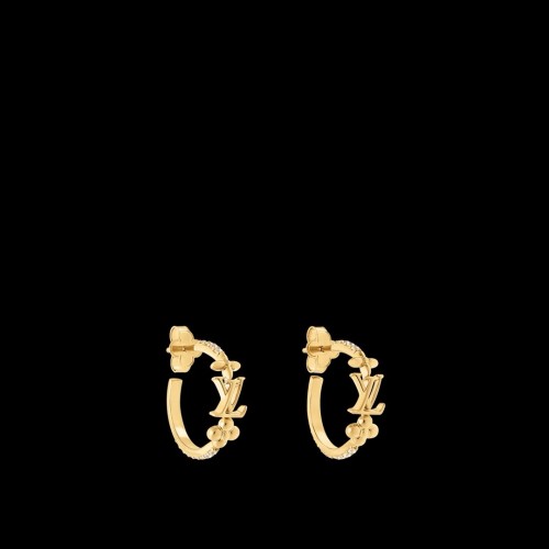 Louis Vuitton lv monogrammed stud earrings