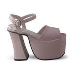 Glossy Pink  (12cm heel + 8cm platform)