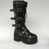 Antaina - Punk Lolita Metal Belt Buckles High Platform Boots
