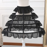 A-line Shaped Bell Shaped 50cm Long Adjustable Puffy Level Ruffled Birdcage Lolita Petticoat