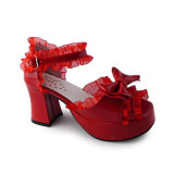 Antaina - Sweet Lolita Heels Shoes Sandals With Ruffle Trims