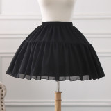 Bell Shaped A-line Shaped 46cm Long Adjustable Puffy Level Chiffon  Lolita Petticoat