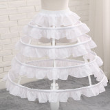 A-line Shaped Bell Shaped 60cm Long Adjustable Puffy Level Ruffled Birdcage Lolita Petticoat