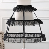 A-line Shaped Bell Shaped 50cm Long Adjustable Puffy Level Ruffled Birdcage Lolita Petticoat