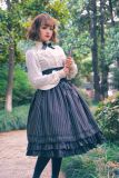 Surface Spell - Gothic High Waist Knee Long Lolita Skirt