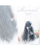 Alice Garden - Mermaid Sweet 70cm Long and 33cm Short Curly Wavy Greyish Blue Lolita Wig