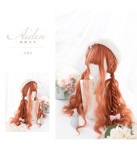 Alice Garden - 65cm Long Big Curly Wavy Dark Orange Lolita Wig