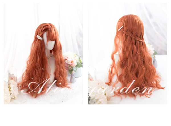 Alice Garden - 65cm Long Big Curly Wavy Dark Orange Lolita Wig