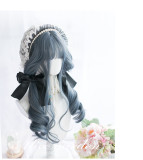 Alice Garden - 62cm Long Big Curly Wavy Dark Blue Lolita Wig