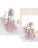 Alice Garden - 75cm Long Big Curly Wavy Pastel Rainbow Pink and Ivory Lolita Wig