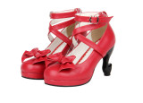 Angelic Imprint - Classic High Stiletto Heel Lolita Shoes with Removable Bow