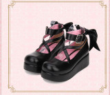 Angelic Imprint - Sweet  5cm Mid Heel Platform Round Toe Lolita Shoes with Bow