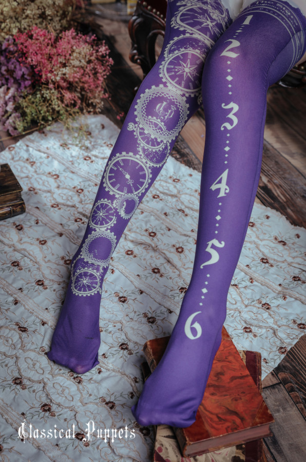 Classical Puppets - Star Printed High Elastic Classical Over Knee Lolita Stocking for Spring and Summer