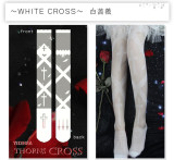 Yidhra - Thorns Cross Over Knee Glassy Yarn Gothic Lolita Stocking for Summer