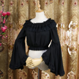 Chiffon Long Flare Sleeve Off Shoulder Vintage Lolita Blouse