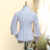 Chiffon Long Puffy Sleeve Gothic Lolita Blouse with Removable Bow Tie