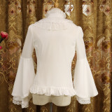 Chiffon Flare Long Sleeve Stand Collar Gothic Lolita Blouse for Spring and Autumn