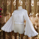 Chiffon Long Flare Sleeve Off Shoulder Vintage Lolita Blouse