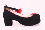 Angelic Imprint - Low Chunky Heel Round Toe Buckle Qi Lolita Platform Shoes