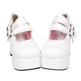Angelic Imprint - High Chunky Heel Round Toe Buckle Sweet Platform Lolita Shoes