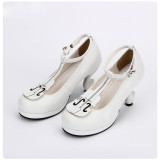 Angelic Imprint - High Heel Round Toe Buckle Violin Sweet Lolita Shoes