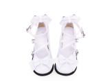 Angelic Imprint - Flat Round Toe Buckle Sweet Lolita Shoes with Bow