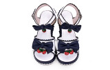 Angelic Imprint - Middle High Heel Open Toe Buckle Sweet Lolita Platform Sandals with Bow
