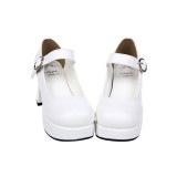 Angelic Imprint - High Chunky Heel Round Toe Buckle Classic Platform Lolita Shoes