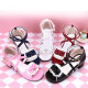 Angelic Imprint - Low Heel Open Toe Buckle Sweet Lolita Sandals with Bow