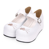 Angelic Imprint - Middle Heel Round Toe Buckle Heart Sweet Lolita Platform Shoes