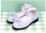 Angelic Imprint - Round Toe Buckle Sweet Lolita Flat Shoes with Bow