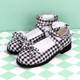 Angelic Imprint - Round Toe Buckle Sweet Lolita Flat Shoes with Bow