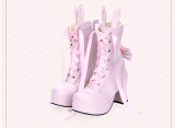 Pink(6cm chunky heel)