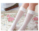 Brocade Garden - Calf Middle Length Sweet Lolita Stocking with Lace
