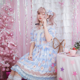 Brocade Garden - Short Sleeve Sweet Lolita OP One Piece Dress