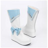 Angelic Imprint - Round Toe Middle Calf Sailor Lolita Boots with Bow