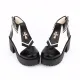 Angelic Imprint - High Chunky Heel Round Toe Ankle Short Sailor Platform Lolita Boots