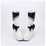 Angelic Imprint - Round Toe Middle Calf Sailor Lolita Boots with Bow