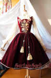 Surface Spell -Bourbon Dynasty- Embroidery Knee Length Gothic Lolita JSK Jumper Skirt for Atumen and Winter