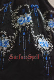 Surface Spell -Dancing Rose- Embroidery Gothic High Waist Knee Length Lolita Skirt