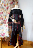Surface Spell -Mermaid Vintage- Gothic High Waist Ankle Length Long Mermaid Split Lolita Skirt