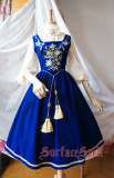 Surface Spell -Bourbon Dynasty- Embroidery Knee Length Gothic Lolita JSK Jumper Skirt for Atumen and Winter
