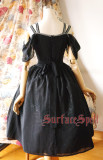 Surface Spell -Day and Night- Draped Chiffon Short Sleeve Knee Length Gothic Lolita OP One Piece Dress