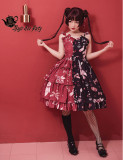 Magic Tea Party -Chocolate Rabbit- Sweetheart Split Color Neckline Sweet Lolita JSK Jumper Skirt