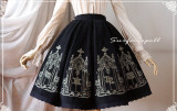 Surface Spell - Gothic Embroidery Wool High Waist Lolita  Winter Skirt for Autumn and Winter