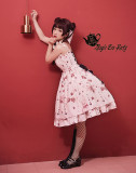 Magic Tea Party -Chocolate Rabbit- Sweetheart Split Color Neckline Sweet Lolita JSK Jumper Skirt