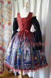 Surface Spell -The Rosary- Printed High Waist Gothic Lolita JSK Jumper Skirt