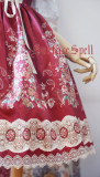 Surface Spell -Alpine Rose- High Waist Gothic Lolita Skirt