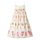 Summer Fairy -Strawberry- High Waist Casual Lolita JSK Jumper Dress